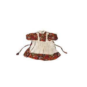 Vintage Little Miss Brent Retro Floral With Apron Front Baby Dress Size 6-9M?